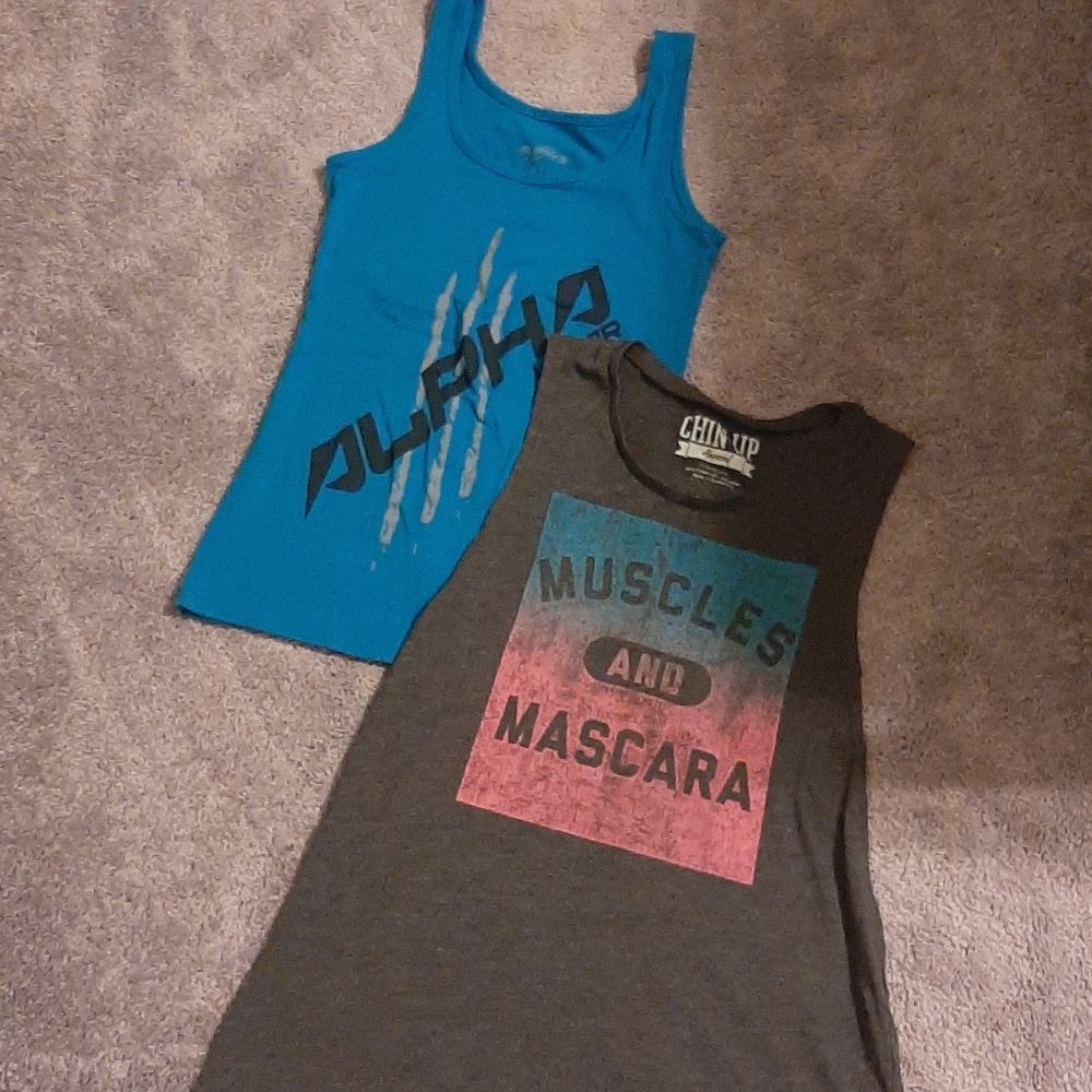 2 Womens Workout Tanks Mystery Gift Included